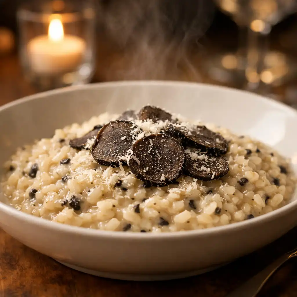 Risotto crémeux aux truffes noires et parmesan 24 mois